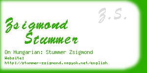 zsigmond stummer business card